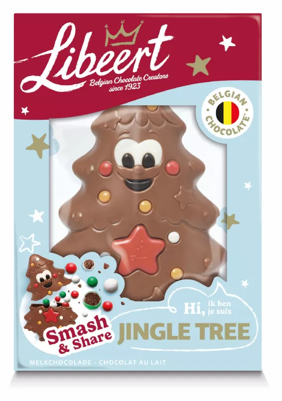 Melk chocolade figuur gevuld met smarties 